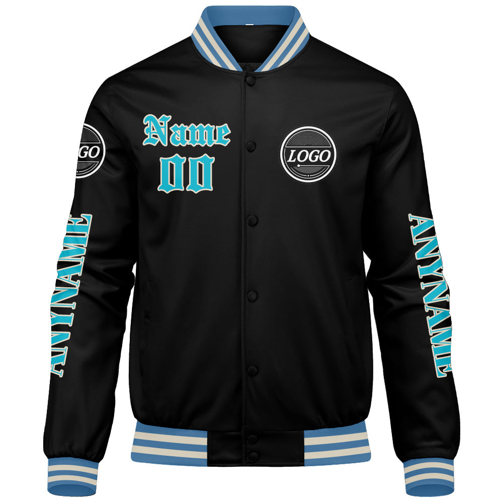 Chaquetas universitarias azul claro personalizadas para hombres & mujeres y jóvenes & Chaquetas Letterman personalizadas