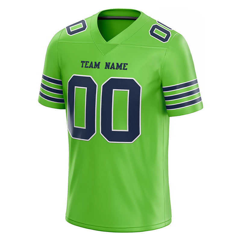 customized  authentic football jersey green navy-white mesh