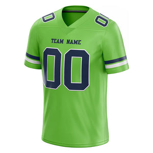 customized authentic football jersey white black -green mesh