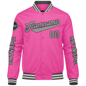 Chaquetas universitarias rosas personalizadas para hombres & mujeres y jóvenes & Chaquetas Letterman personalizadas