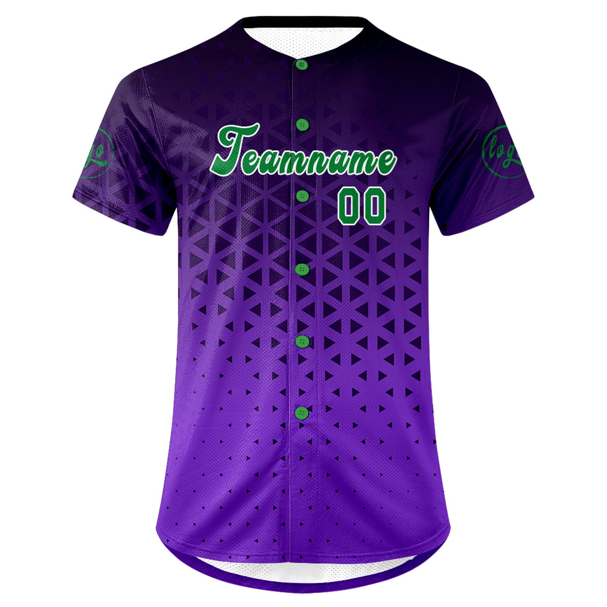 Camiseta de béisbol personalizada negra y morada con degradado uniformes de equipo personalizados con nombre y número