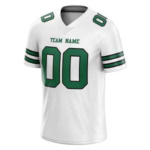 customized authentic football jersey white green-black mesh