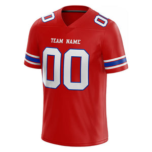 customized authentic football jersey  gray navy-red mesh