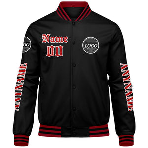 Chaquetas universitarias rojas personalizadas para hombres & mujeres y jóvenes & Chaquetas Letterman personalizadas
