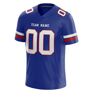 customized authentic football jersey royal white-red mesh