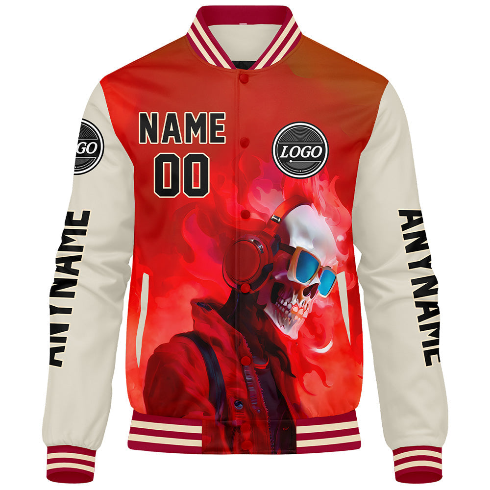 Chaquetas universitarias personalizadas de color rojo crema para hombres & mujeres y jóvenes & Chaquetas Letterman personalizadas
