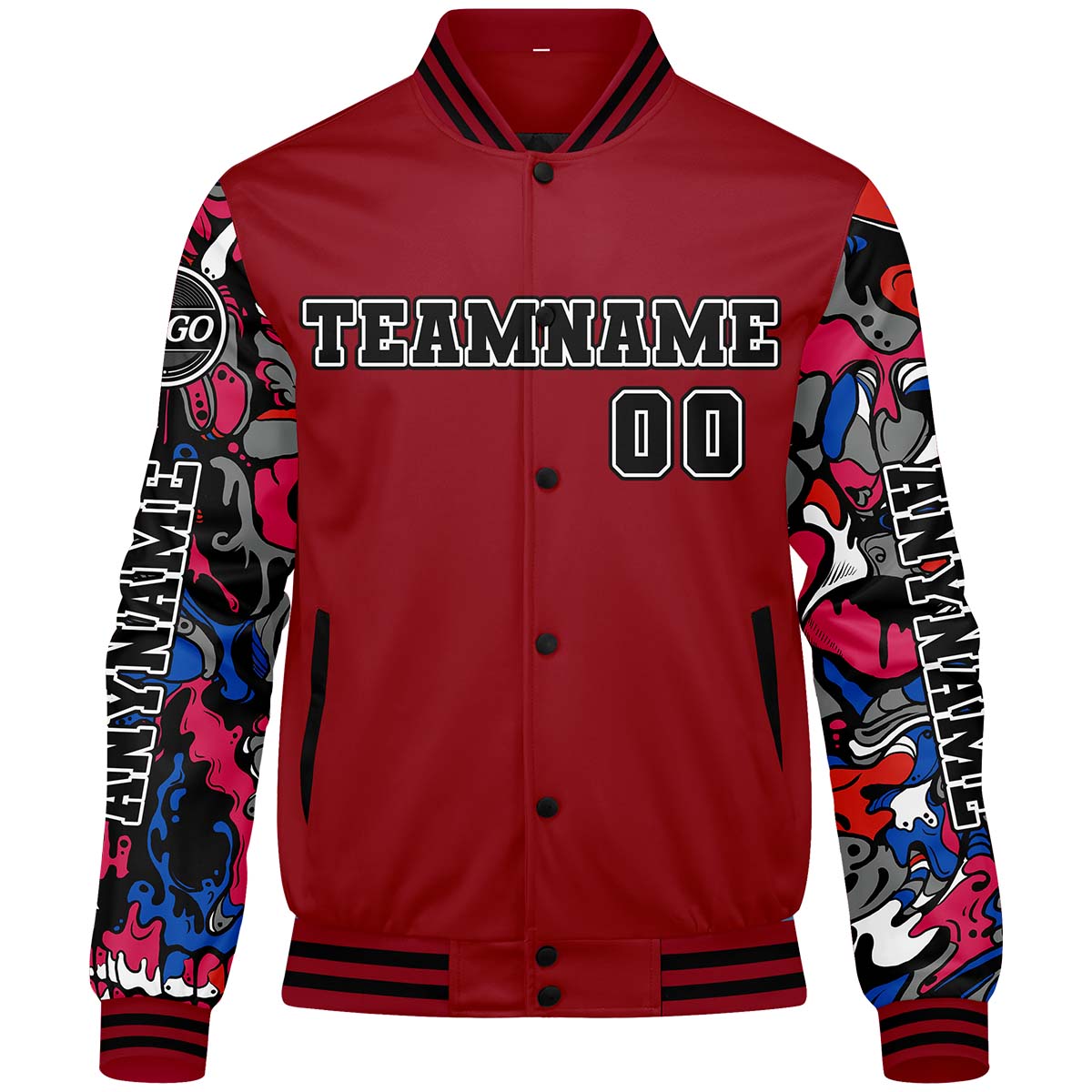 Chaquetas universitarias rojas personalizadas para hombres & mujeres y jóvenes & Chaquetas Letterman personalizadas