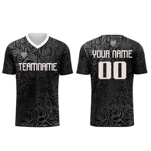 Conjunto personalizado de camiseta de uniforme gris y plateado para niños y adultos