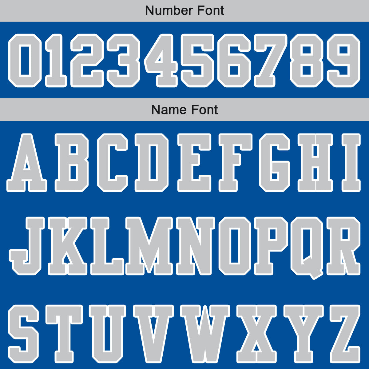 Camiseta de fútbol personalizada con nombre y número del equipo impresos en azul