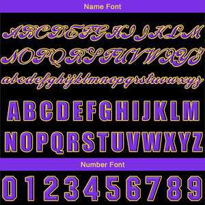 Camiseta de béisbol morada personalizada con botones para hombre mujer adulto y joven Estampado de nombre número y logotipo