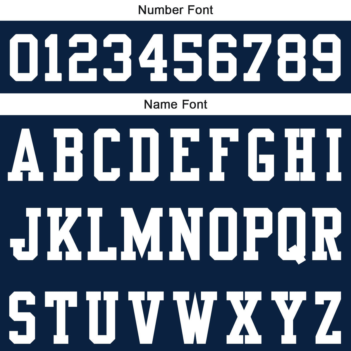 Camiseta de fútbol personalizada con nombre y número del equipo impresos-color azul marino