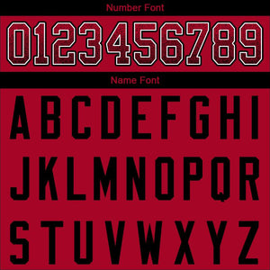 custom authentic drift fashion football jersey red-black mesh