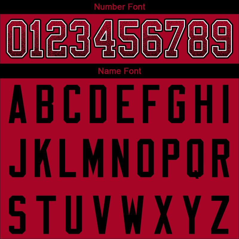 custom authentic drift fashion football jersey red-black mesh