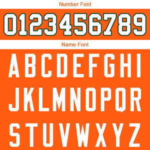 customized  authentic football jersey orange-white-green