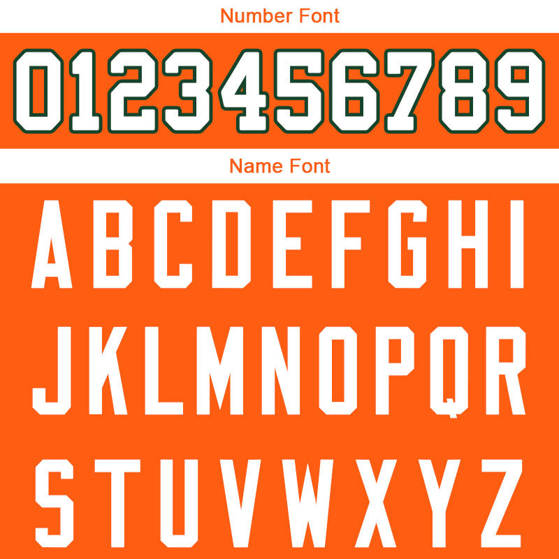 customized  authentic football jersey orange-white-green