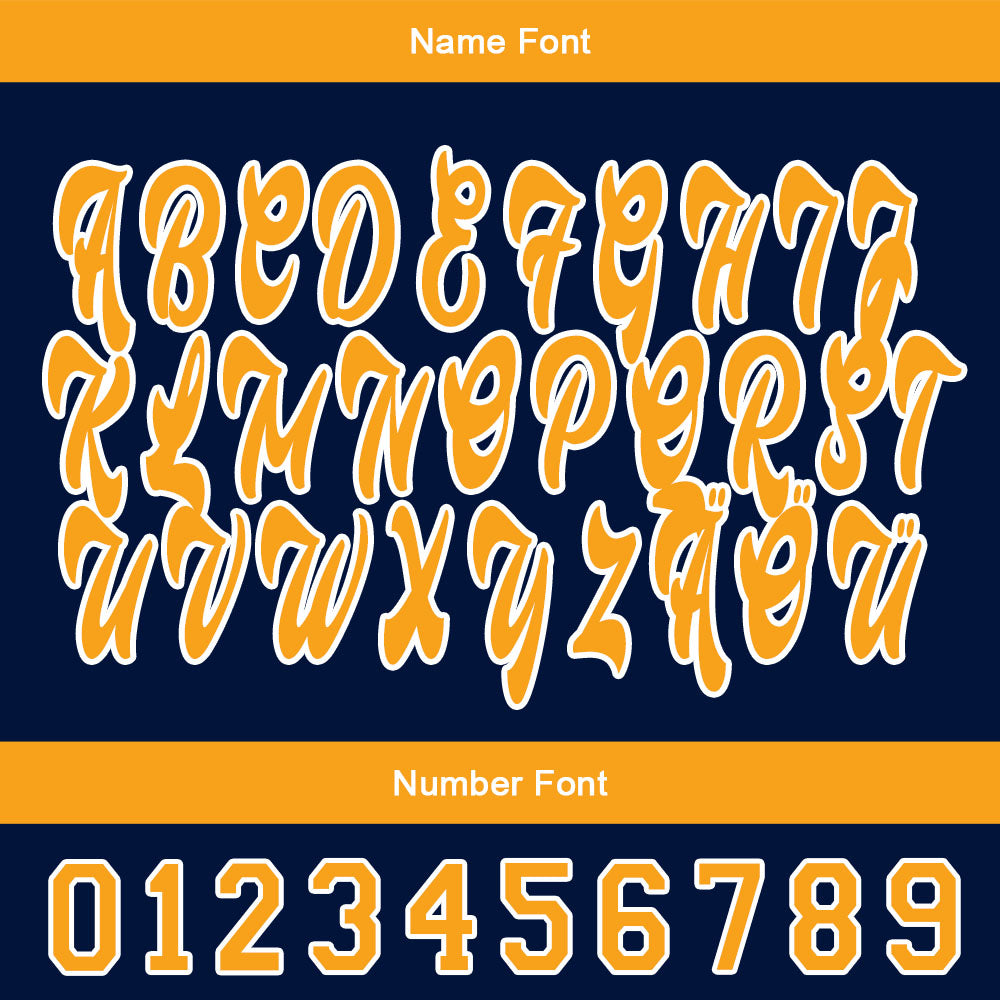 Camiseta de béisbol personalizada azul y naranja con degradado uniformes de equipo con nombre y número