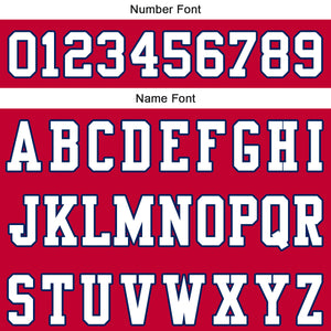 Camiseta de fútbol personalizada con nombre y número del equipo impresos en rojo