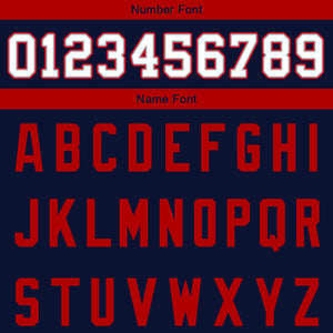 custom authentic split fashion football jersey royal-red-white