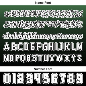 Camiseta de béisbol personalizada negra y verde con botones para hombre mujer adulto y joven Estampado de nombre número y logotipo