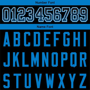 custom authentic drift fashion football jersey light blue-black mesh