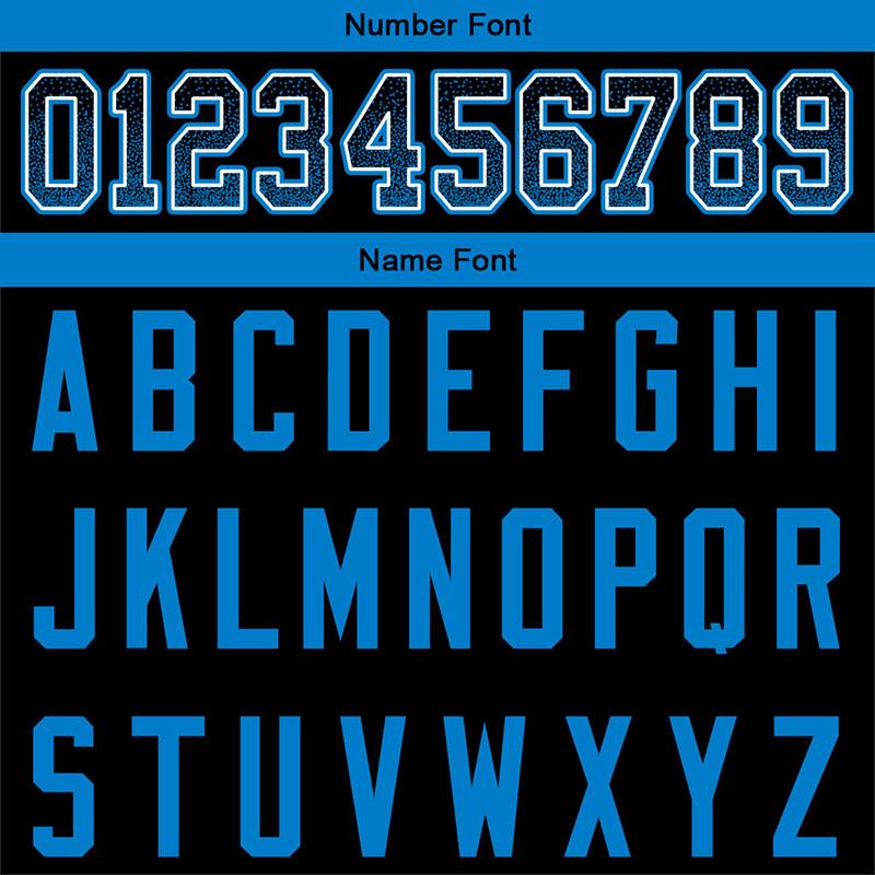 custom authentic drift fashion football jersey light blue-black mesh