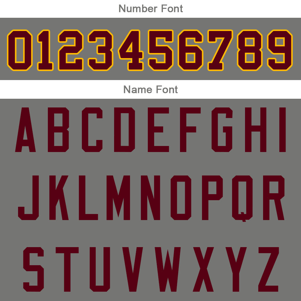 custom authentic split fashion football jersey gray-white-burgundy mesh