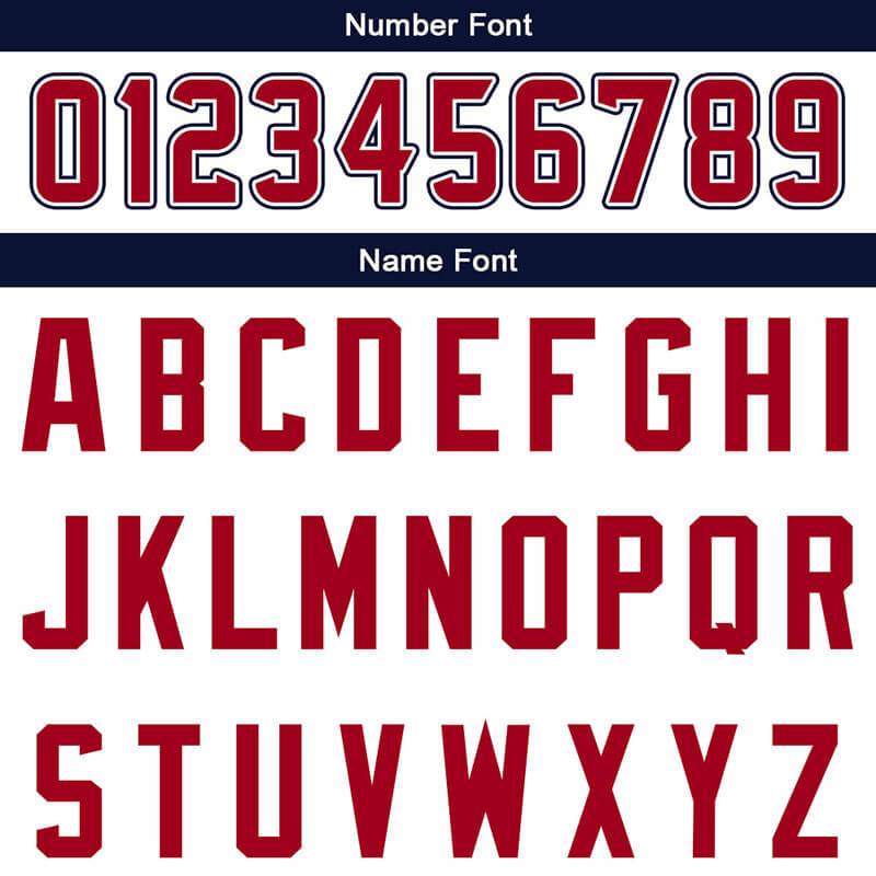 custom authentic split fashion football jersey red-white-navy mesh