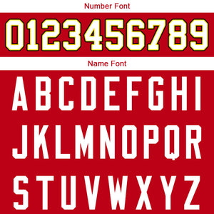 customized  authentic football jersey red-white-yellow-black