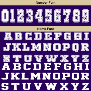Uniforme de baloncesto personalizado morado y blanco con tu logotipo-nombre y número impresos