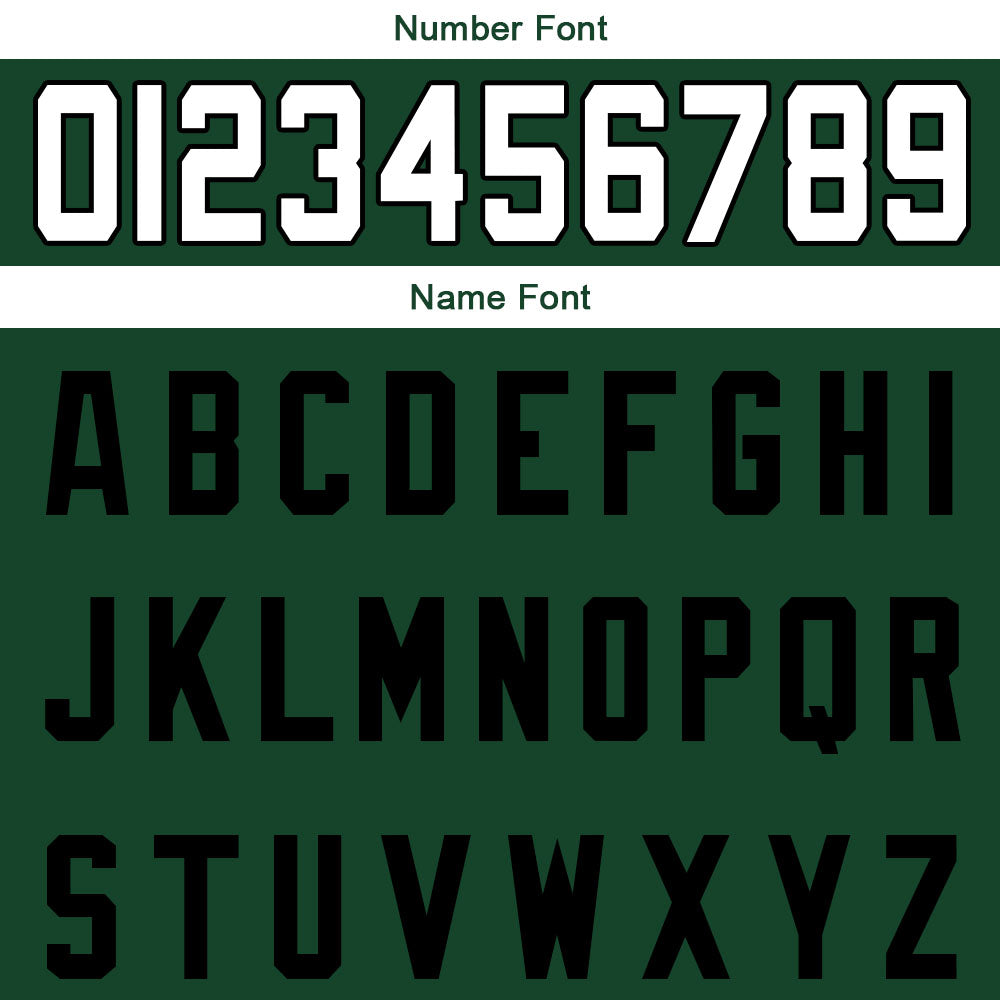 custom authentic split fashion football jersey black-white-green