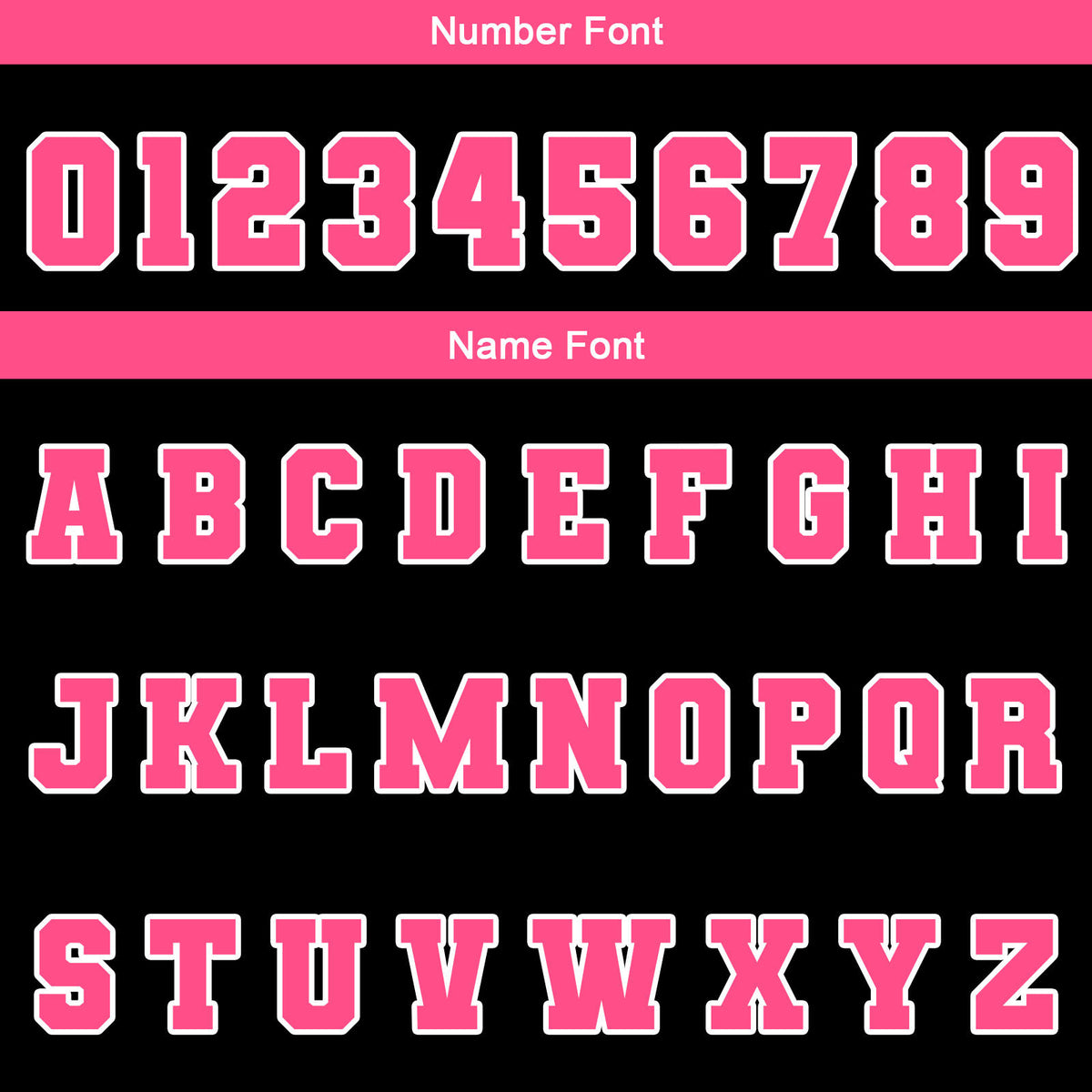 Chaquetas universitarias impermeables personalizadas en negro-rosa y blanco con nombre-número y logotipo bordados