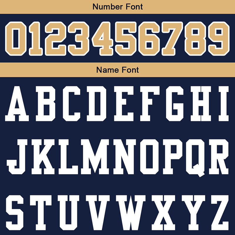 customized authentic football jersey navy gold-white mesh