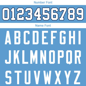 customized  authentic football jersey light blue-white-navy