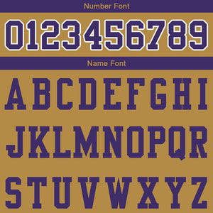 customized authentic football jersey old gold purple-white mesh