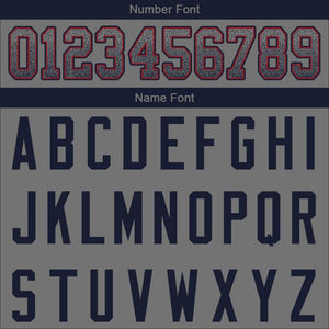 custom authentic drift fashion football jersey gray-navy mesh
