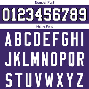 customized  authentic football jersey purple-white-black