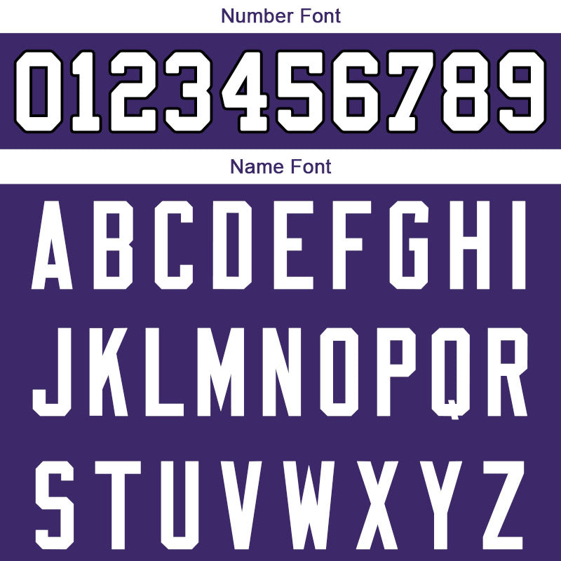 customized  authentic football jersey purple-white-black