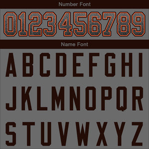 team custom authentic drift fashion football jersey brown-orange mesh