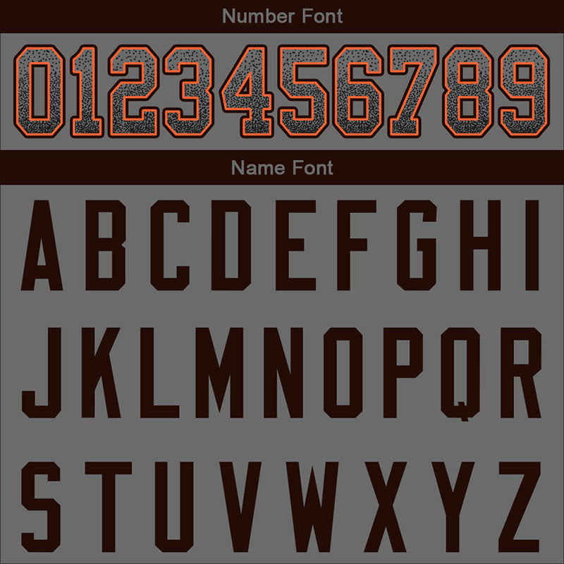 team custom authentic drift fashion football jersey brown-orange mesh