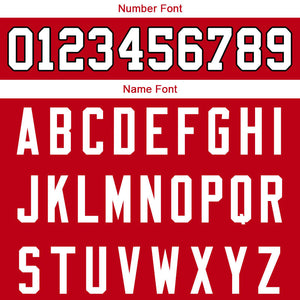 customized  authentic football jersey red-black-white