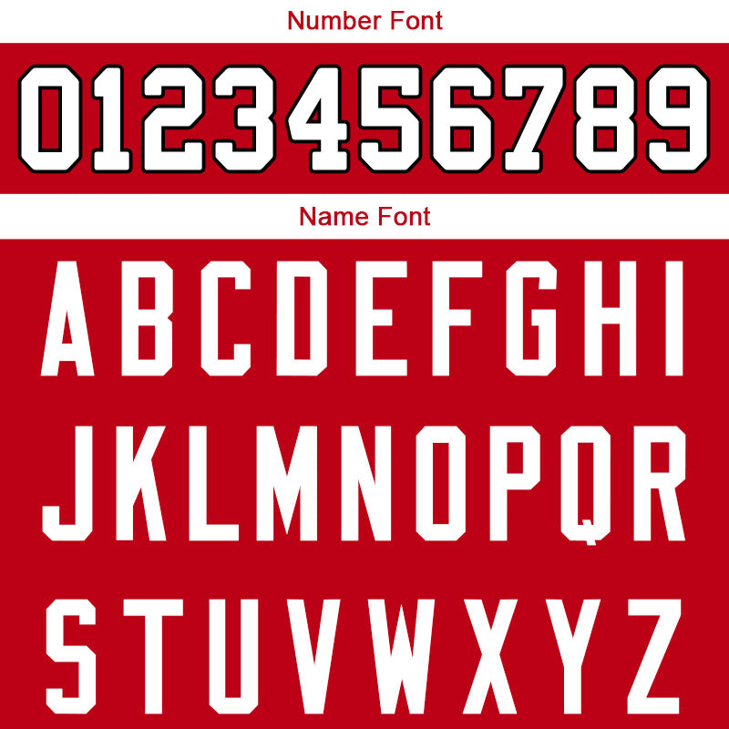 customized  authentic football jersey red-black-white