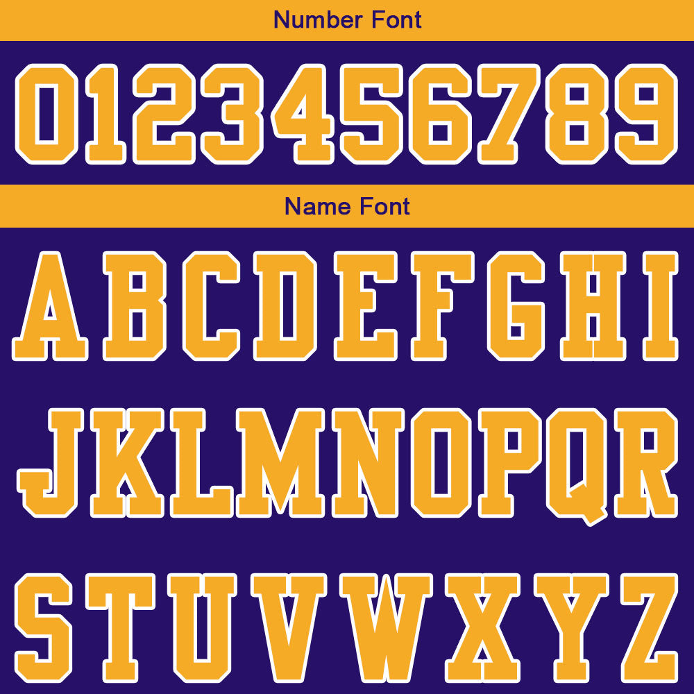 customized  authentic football jersey purple yellow-white mesh