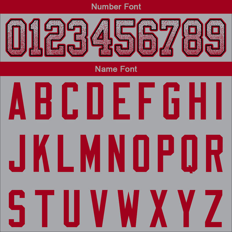 custom authentic drift fashion football jersey gray-red mesh