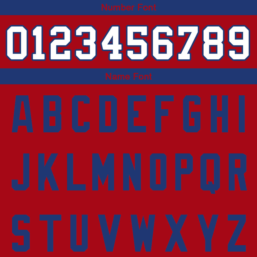 custom authentic split fashion football jersey red-white-royal