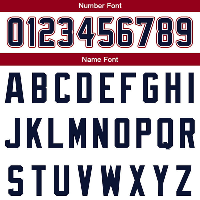 custom authentic split fashion football jersey navy-white-red mesh