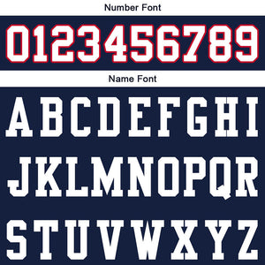 customized authentic football jersey  navy white - red mesh