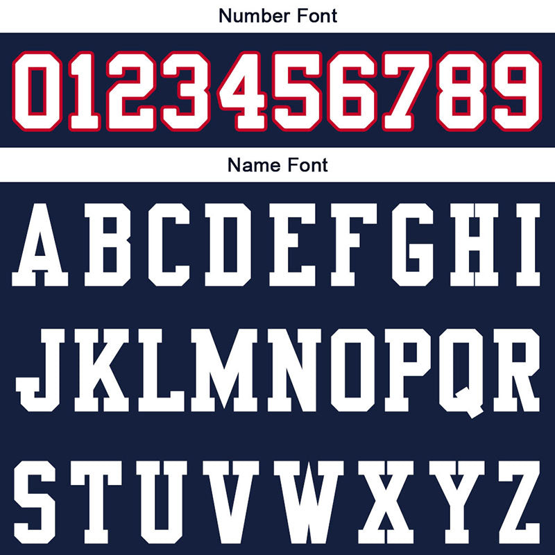 customized authentic football jersey  navy white - red mesh