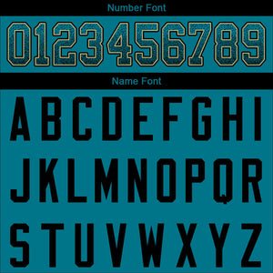 custom authentic drift fashion football jersey teal-black mesh