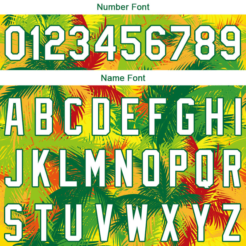 custom full print design authentic tropical palm baseball jersey