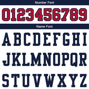 customized authentic football jersey white red-navy  mesh